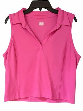 Hind Pink Sleeveless Golf Polo Shirt Athletic Tank Size Medium